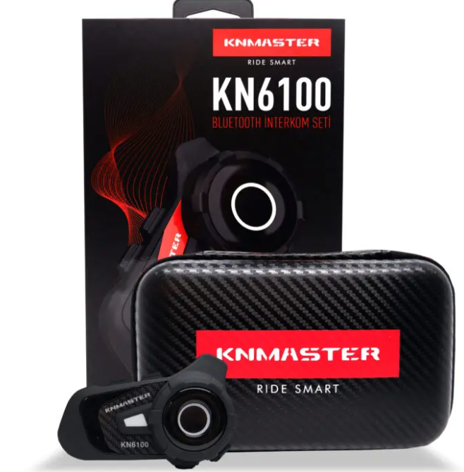 Knmaster KN6100 Karbon - Bluetooth İnterkom Seti