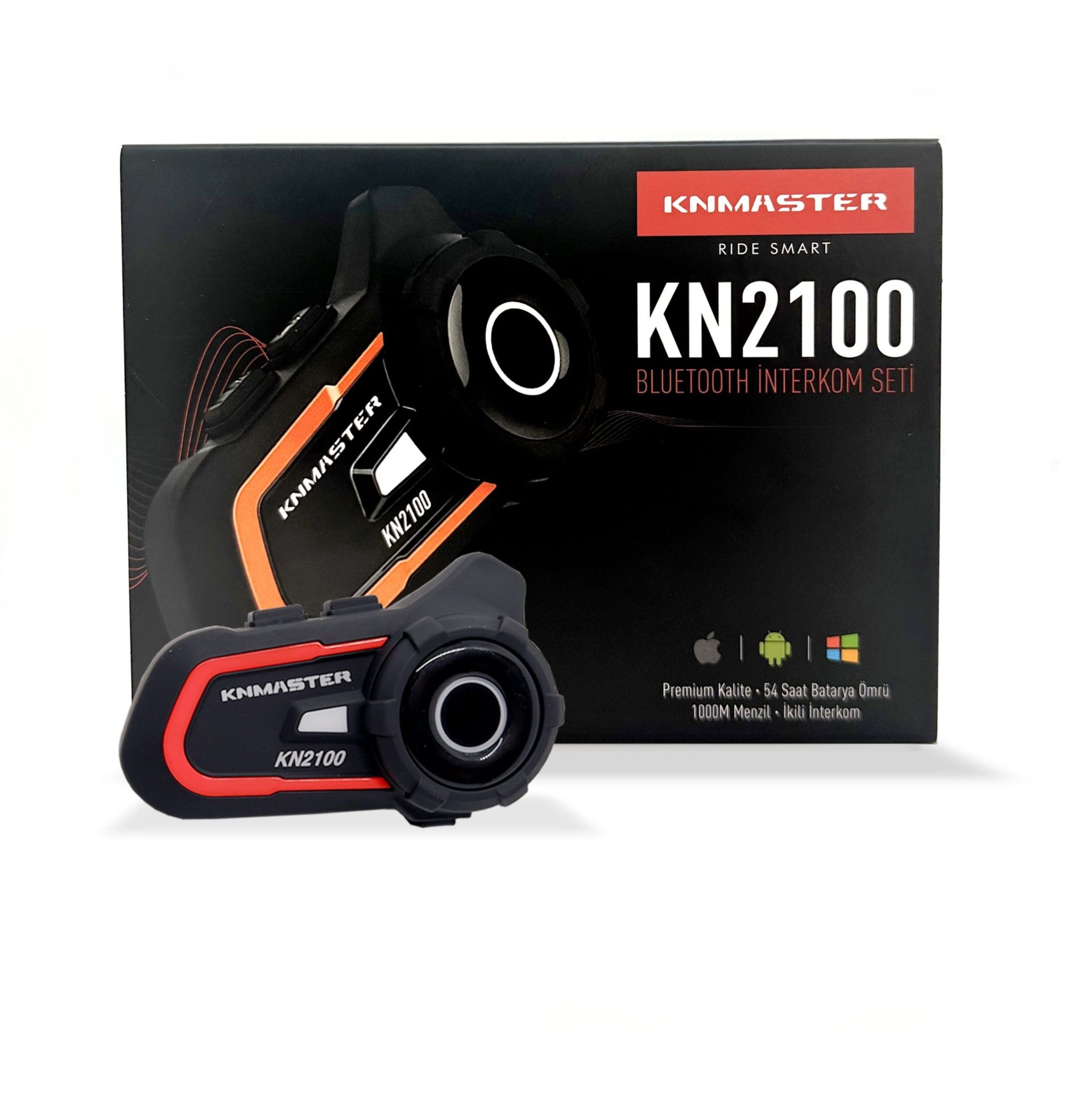 Knmaster KN2100 Motosiklet Kask İnterkom Bluetooth Intercom Kulaklık Seti